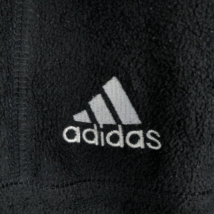 90'S Adidas Fleece Jacket, Men's Size L, Vintage polyester black type Vintage Second Hand