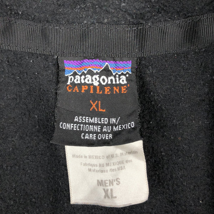 2000'S Patagonia CAPILENE 25251F7 Half-Zip Fleece Pullover, Men's XL polyester black type Vintage Second Hand