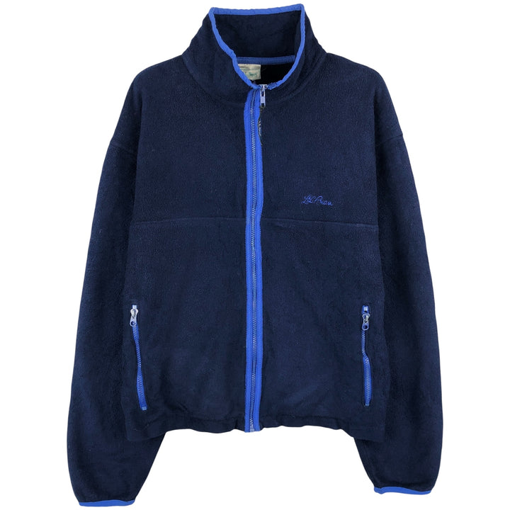 1990'S LL Bean Fleece Jacket, Men's XL, Vintage unclear navy blue type Vintage Second Hand