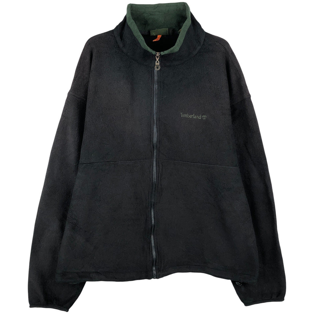 Vintage 90'S Timberland WEATHERGEAR fleece jacket, made in the USA, men's size XL polyester black type Vintage Second Hand