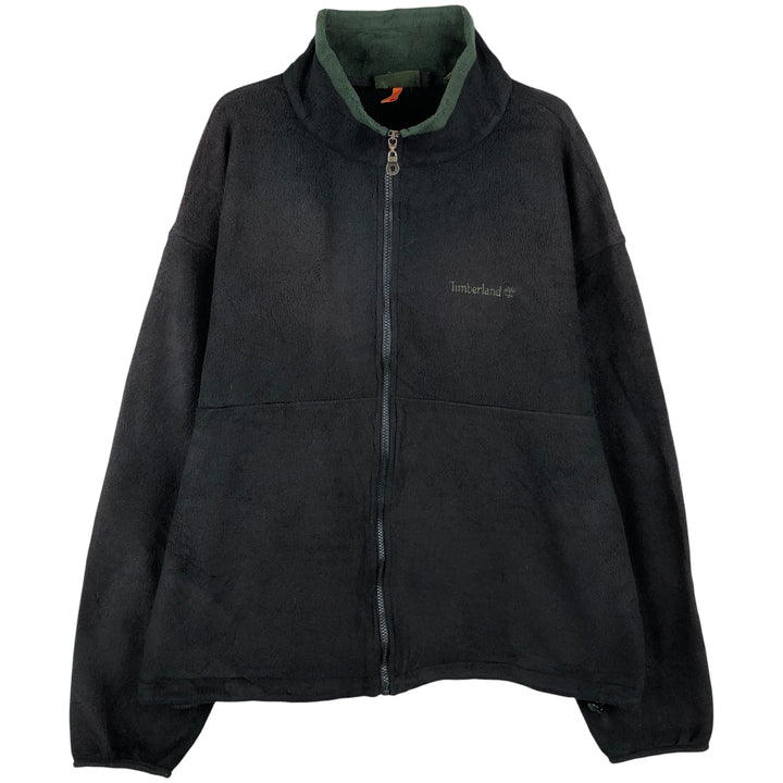Vintage 90'S Timberland WEATHERGEAR fleece jacket, made in the USA, men's size XL polyester black type Vintage Second Hand