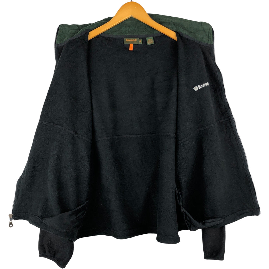 Vintage 90'S Timberland WEATHERGEAR fleece jacket, made in the USA, men's size XL polyester black type Vintage Second Hand