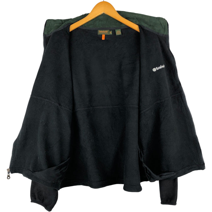 Vintage 90'S Timberland WEATHERGEAR fleece jacket, made in the USA, men's size XL polyester black type Vintage Second Hand