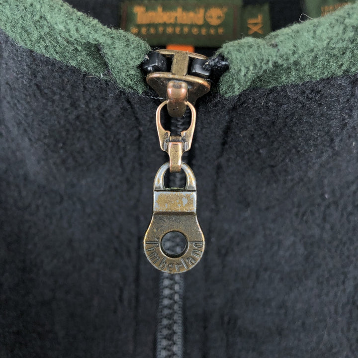 Vintage 90'S Timberland WEATHERGEAR fleece jacket, made in the USA, men's size XL polyester black type Vintage Second Hand