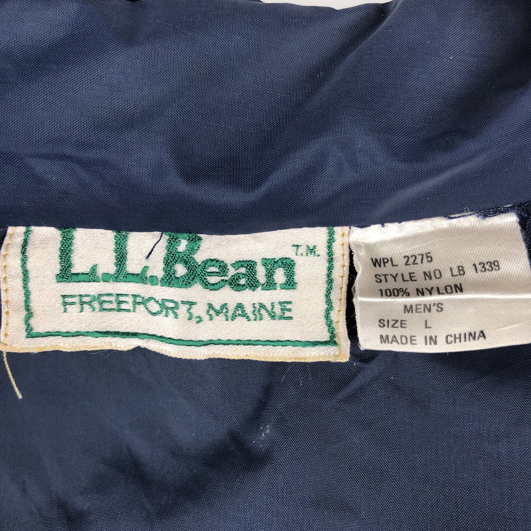 Vintage LL Bean nylon jacket from the 1990s, size L, for men Nylon navy blue type Vintage Second Hand