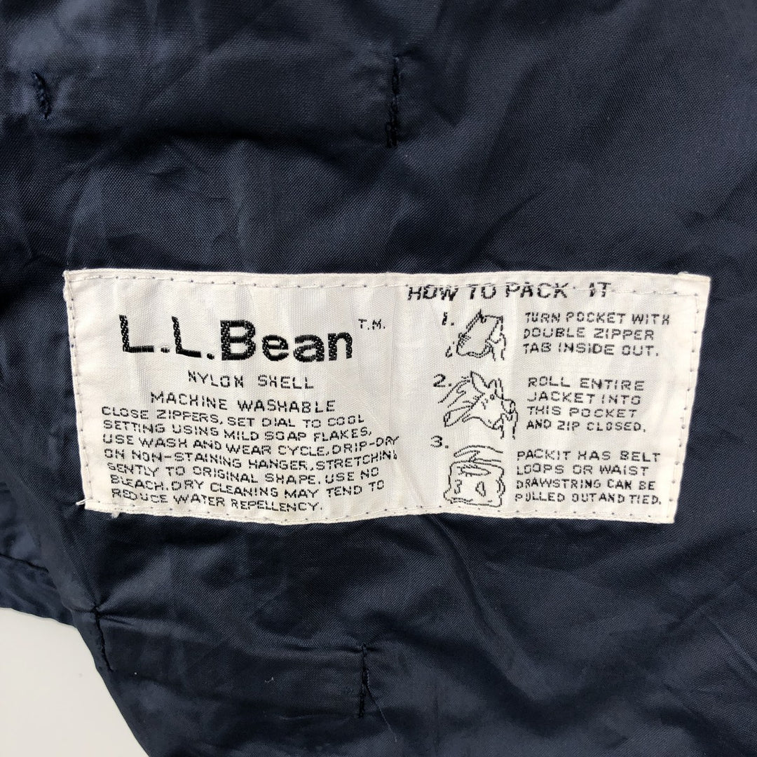 Vintage LL Bean nylon jacket from the 1990s, size L, for men Nylon navy blue type Vintage Second Hand