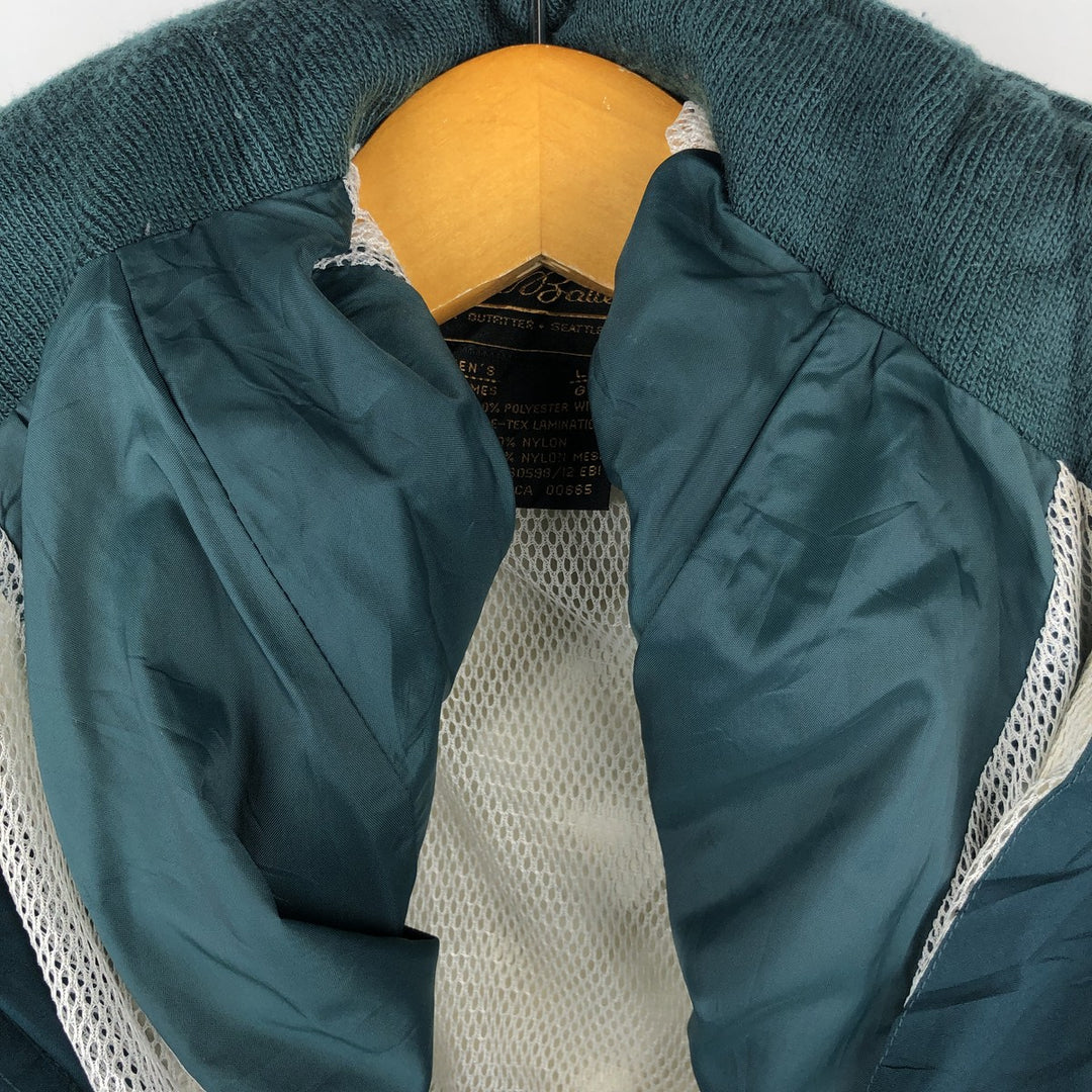 Vintage 1970s-1980'S Eddie Bauer GORE-TEX windbreaker with black tag, size L, men's polyester green type Vintage Second Hand