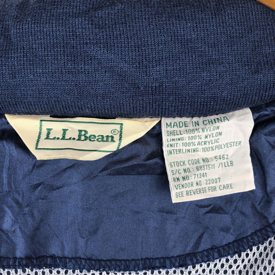 90s-00'S LLBean Vintage Nylon Jacket, Men's Size XL Nylon navy blue type Vintage Second Hand