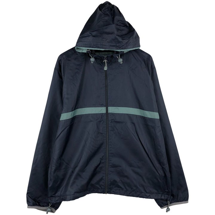90s-00'S Vintage Eddie Bauer Ripstop Nylon Parka, Men's Size L Nylon navy blue type Vintage Second Hand