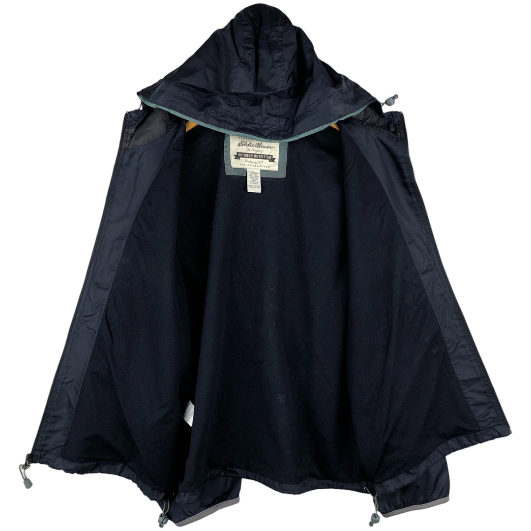 90s-00'S Vintage Eddie Bauer Ripstop Nylon Parka, Men's Size L Nylon navy blue type Vintage Second Hand