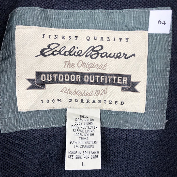 90s-00'S Vintage Eddie Bauer Ripstop Nylon Parka, Men's Size L Nylon navy blue type Vintage Second Hand