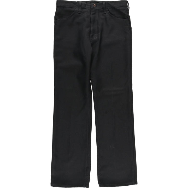 80s-90'S Wrangler Dress Jeans, Slacks, Made in USA, Men's, W34 equivalent, Vintage polyester black type Vintage Second Hand
