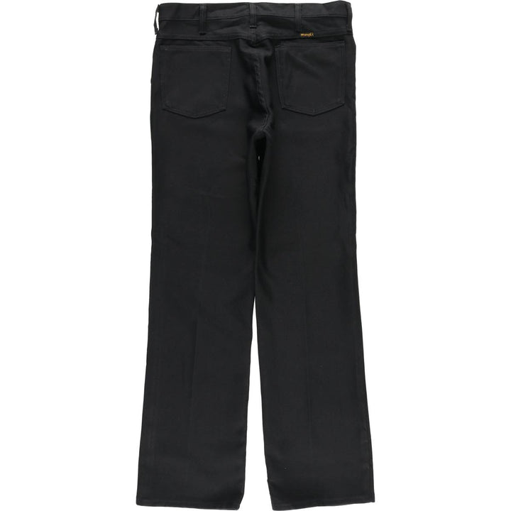 80s-90'S Wrangler Dress Jeans, Slacks, Made in USA, Men's, W34 equivalent, Vintage polyester black type Vintage Second Hand