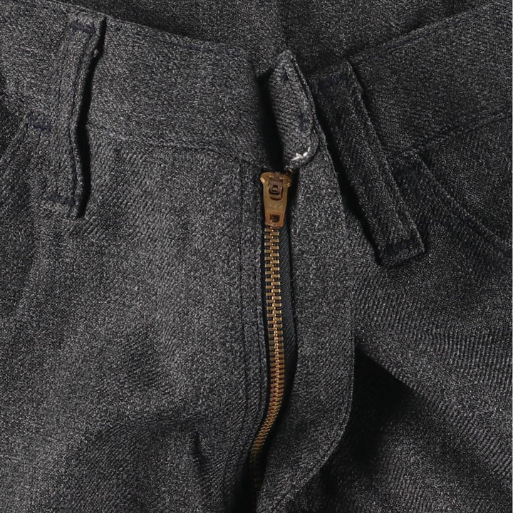80s-90'S Wrangler Dress Jeans, Slacks, Made in USA, Men's, W33 equivalent, Vintage polyester gray type Vintage Second Hand