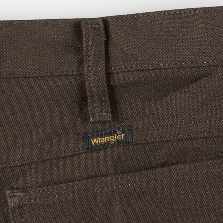Vintage 90s-00'S Wrangler Dress Jeans, Men's Size 34 (W34) polyester brown type Vintage Second Hand