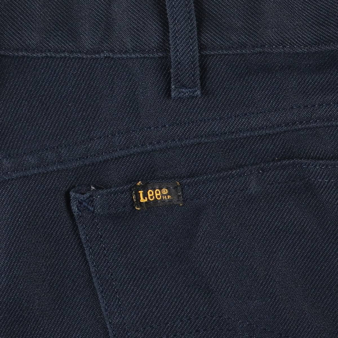 Vintage Lee STA-PREST flare pants from the 1980s, made in the USA, size W33. polyester navy blue type Vintage Second Hand