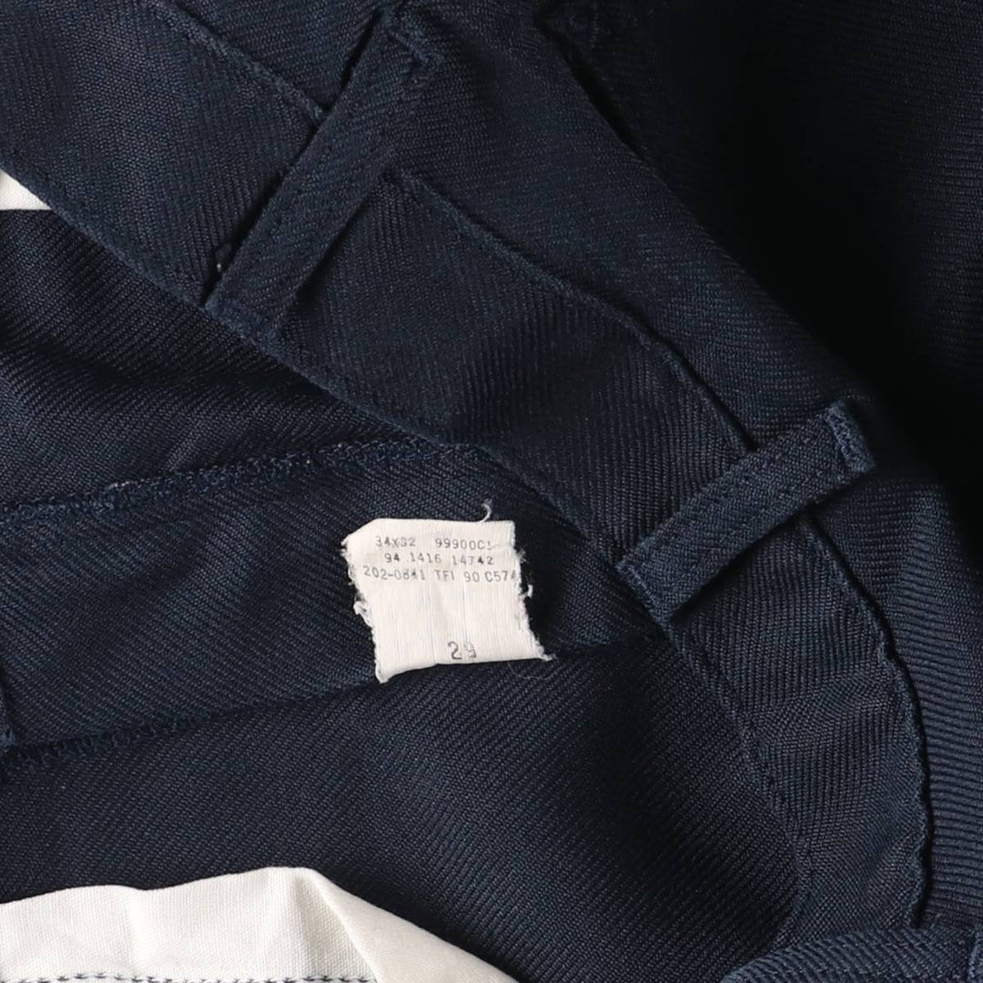 Vintage Lee STA-PREST flare pants from the 1980s, made in the USA, size W33. polyester navy blue type Vintage Second Hand