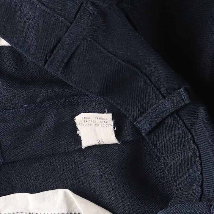 Vintage Lee STA-PREST flare pants from the 1980s, made in the USA, size W33. polyester navy blue type Vintage Second Hand