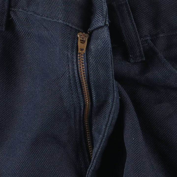Vintage Lee STA-PREST flare pants from the 1980s, made in the USA, size W33. polyester navy blue type Vintage Second Hand