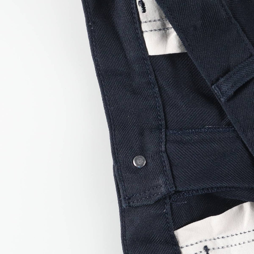 Vintage Lee STA-PREST flare pants from the 1980s, made in the USA, size W33. polyester navy blue type Vintage Second Hand