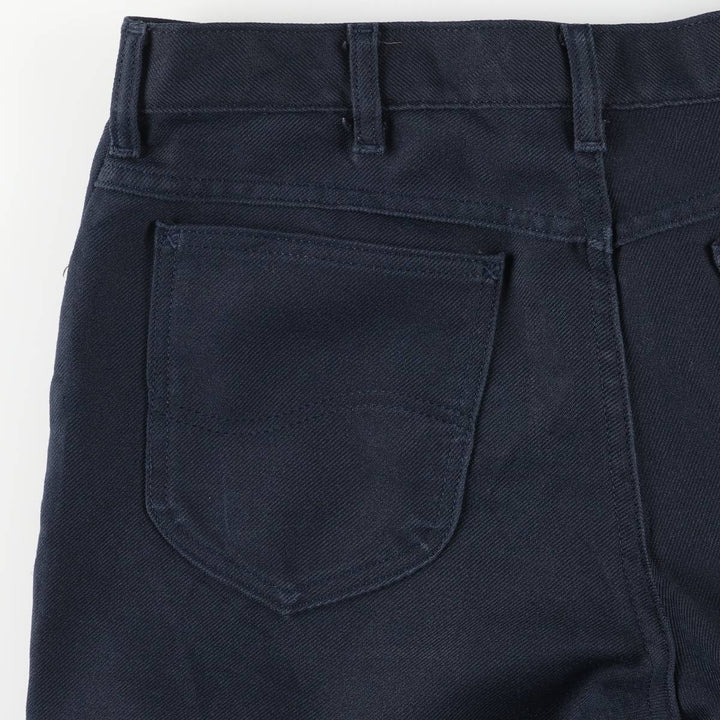 Vintage Lee STA-PREST flare pants from the 1980s, made in the USA, size W33. polyester navy blue type Vintage Second Hand