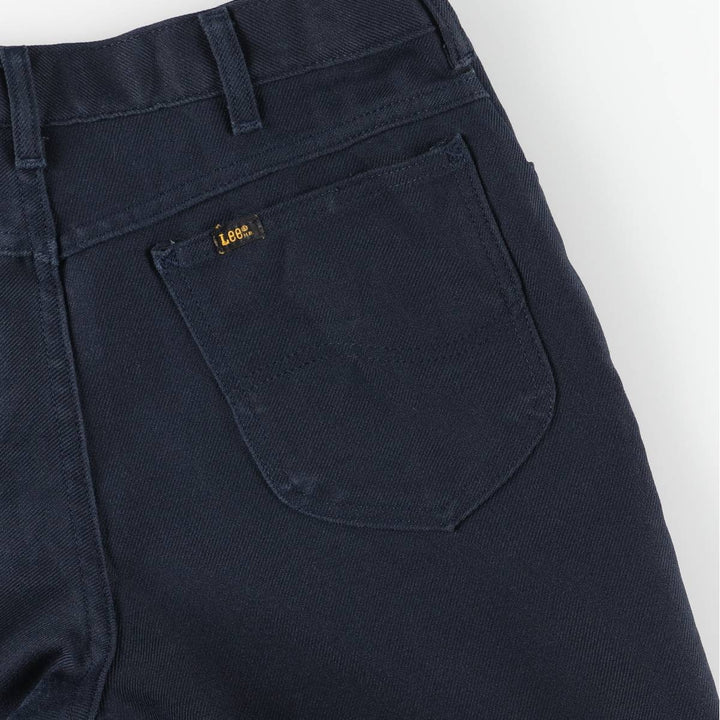Vintage Lee STA-PREST flare pants from the 1980s, made in the USA, size W33. polyester navy blue type Vintage Second Hand