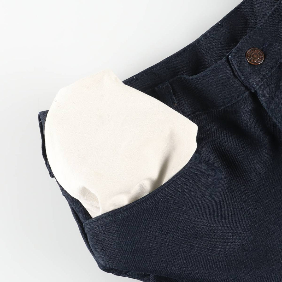 Vintage Lee STA-PREST flare pants from the 1980s, made in the USA, size W33. polyester navy blue type Vintage Second Hand