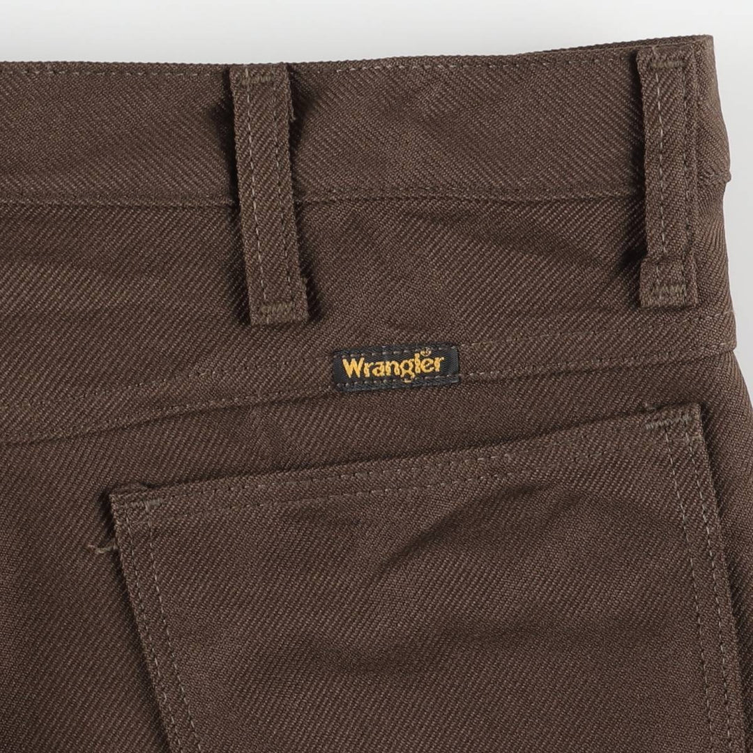 Vintage 80s-90'S Wrangler Flare Dress Jeans, Made in USA, Men's Size W33 polyester brown type Vintage Second Hand