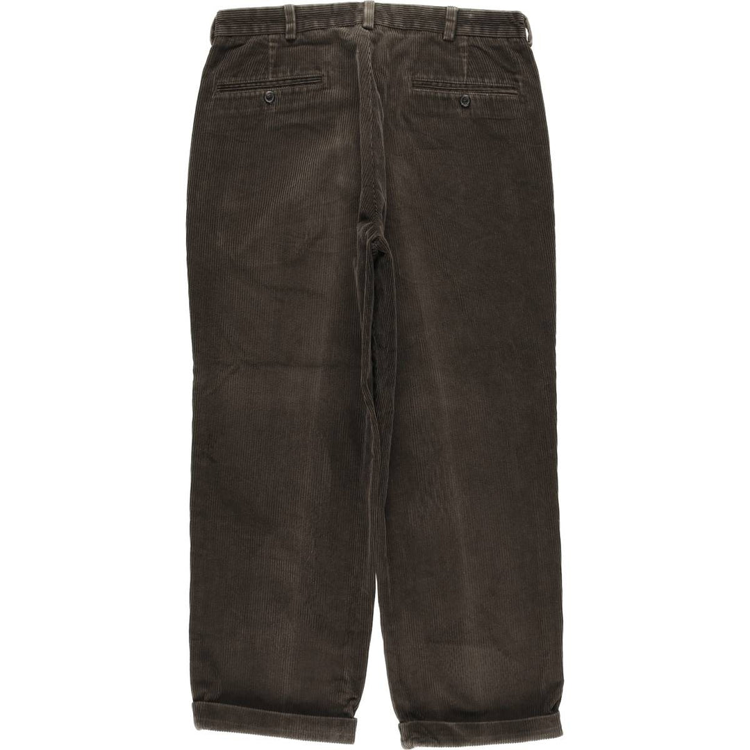 Brooks Brothers 346 Corduroy Pants for Men, W34 equivalent Organic cotton dark chocolate Vintage Second Hand
