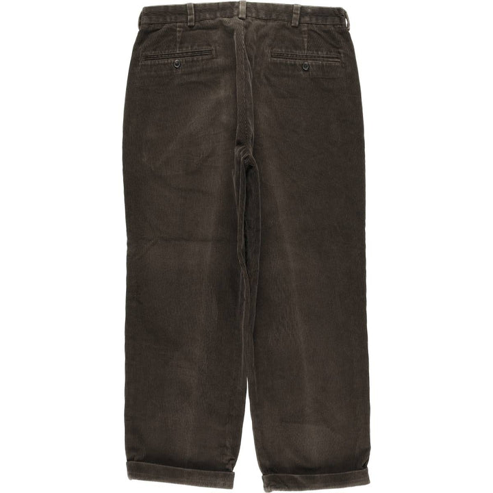 Brooks Brothers 346 Corduroy Pants for Men, W34 equivalent Organic cotton dark chocolate Vintage Second Hand