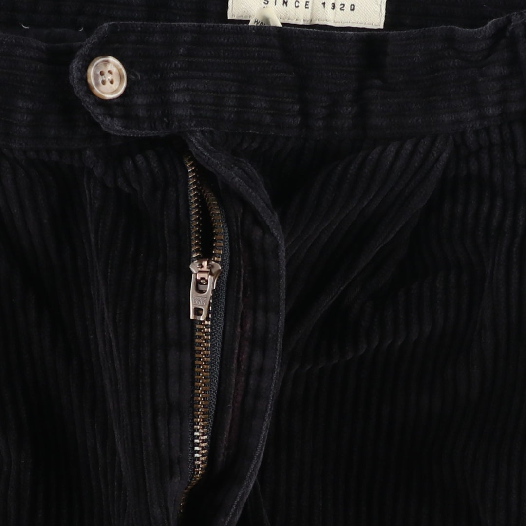 Eddie Bauer Two-pleat Corduroy Pants for Men, Size W34 cotton black type Vintage Second Hand