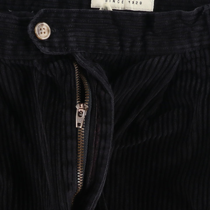 Eddie Bauer Two-pleat Corduroy Pants for Men, Size W34 cotton black type Vintage Second Hand