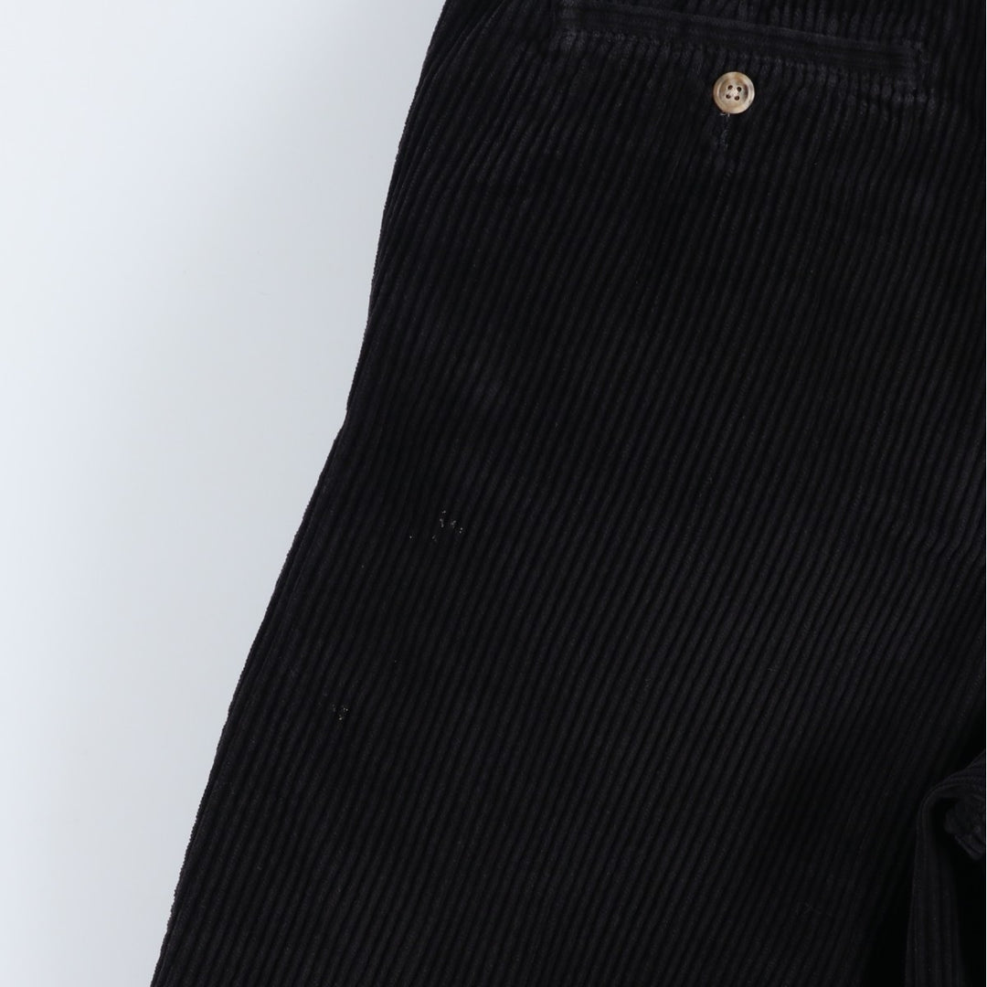 Eddie Bauer Two-pleat Corduroy Pants for Men, Size W34 cotton black type Vintage Second Hand