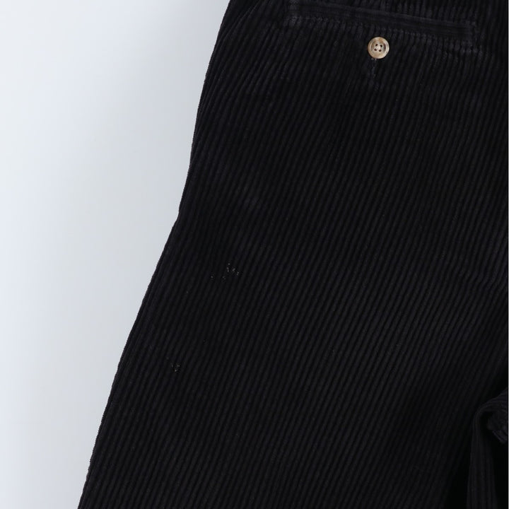 Eddie Bauer Two-pleat Corduroy Pants for Men, Size W34 cotton black type Vintage Second Hand