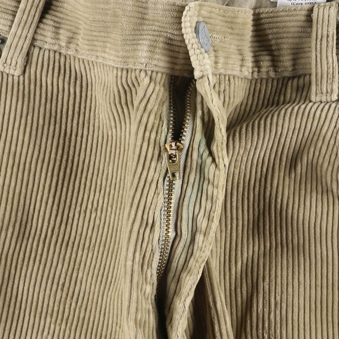 Calvin Klein wide-ribbed corduroy pants, made in the USA, men's size W36 cotton Beige type Vintage Second Hand