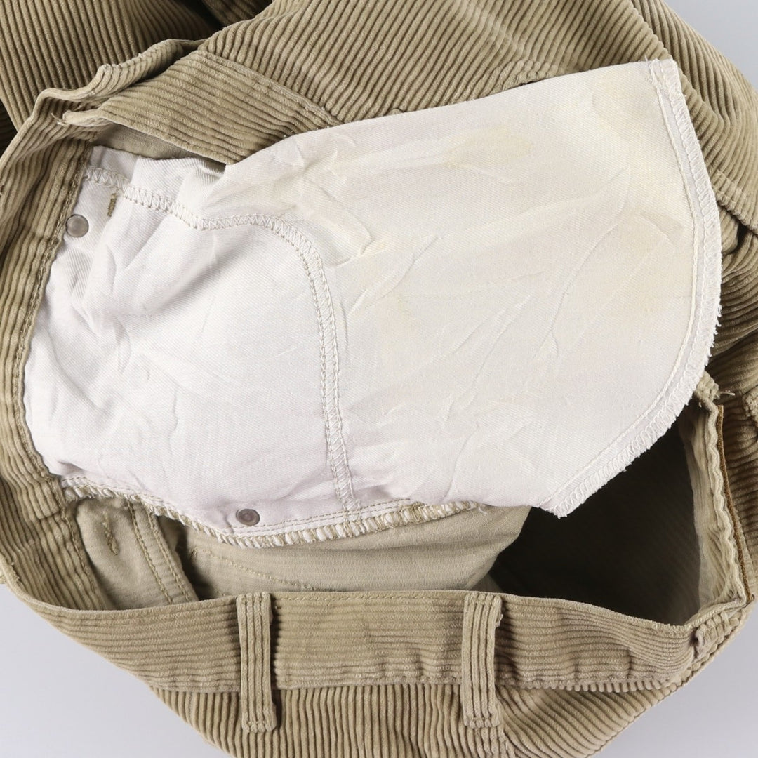 Calvin Klein wide-ribbed corduroy pants, made in the USA, men's size W36 cotton Beige type Vintage Second Hand