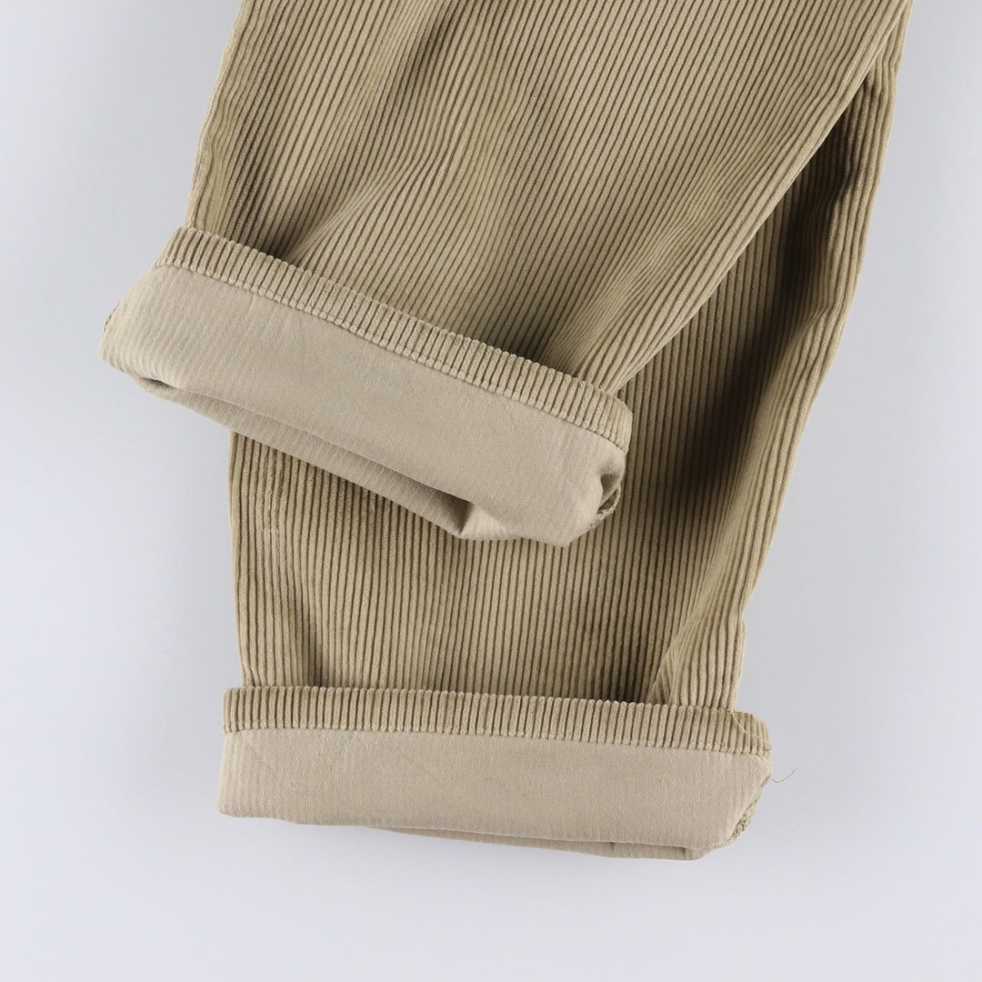 Calvin Klein wide-ribbed corduroy pants, made in the USA, men's size W36 cotton Beige type Vintage Second Hand