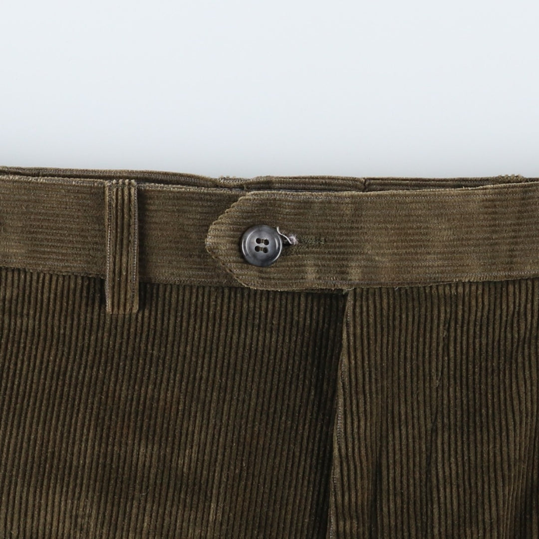 Marks and Spencer Men's Corduroy Pants, Size W35 cotton Khaki type Vintage Second Hand