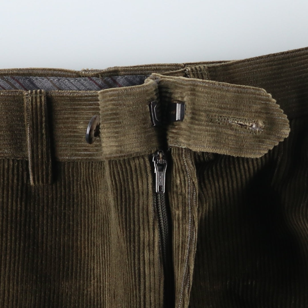 Marks and Spencer Men's Corduroy Pants, Size W35 cotton Khaki type Vintage Second Hand