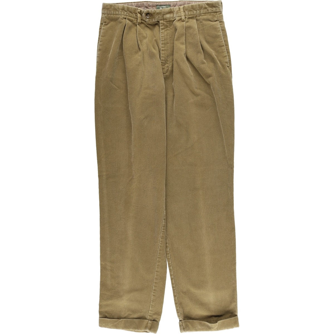 Dockers Class A Two-Pleated Corduroy Pants, Men's, Size W33 cotton Khaki type beige Vintage Second Hand