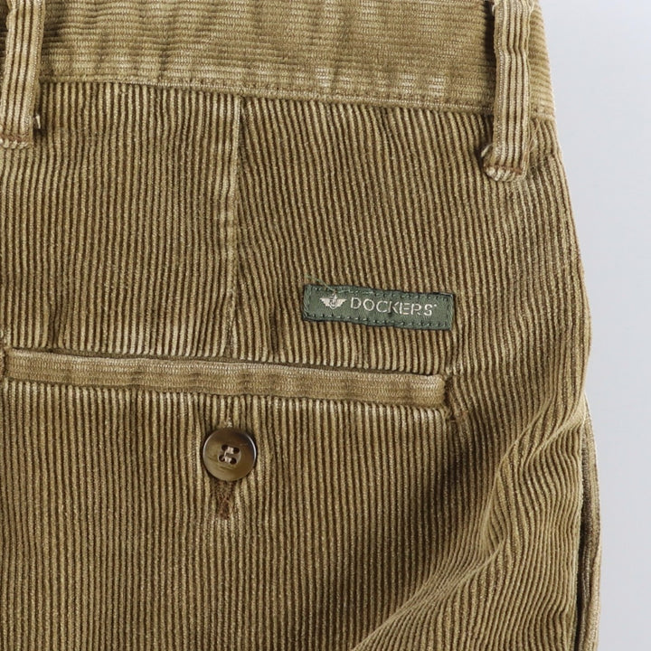 Dockers Class A Two-Pleated Corduroy Pants, Men's, Size W33 cotton Khaki type beige Vintage Second Hand