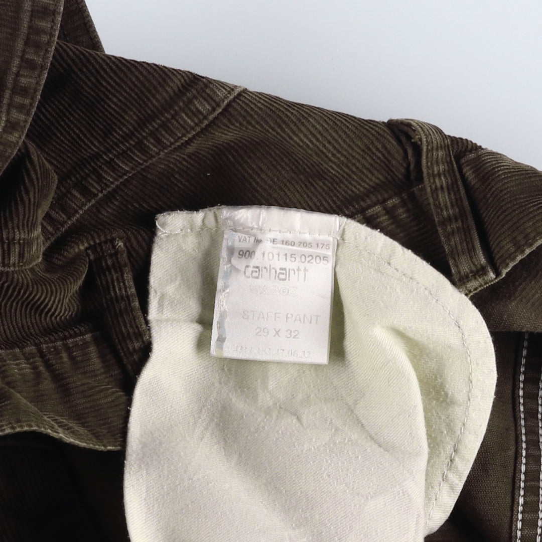 Carhartt Staff Pant, Corduroy Pants, Men's, Size W33 cotton brown type Vintage Second Hand
