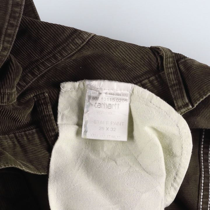 Carhartt Staff Pant, Corduroy Pants, Men's, Size W33 cotton brown type Vintage Second Hand