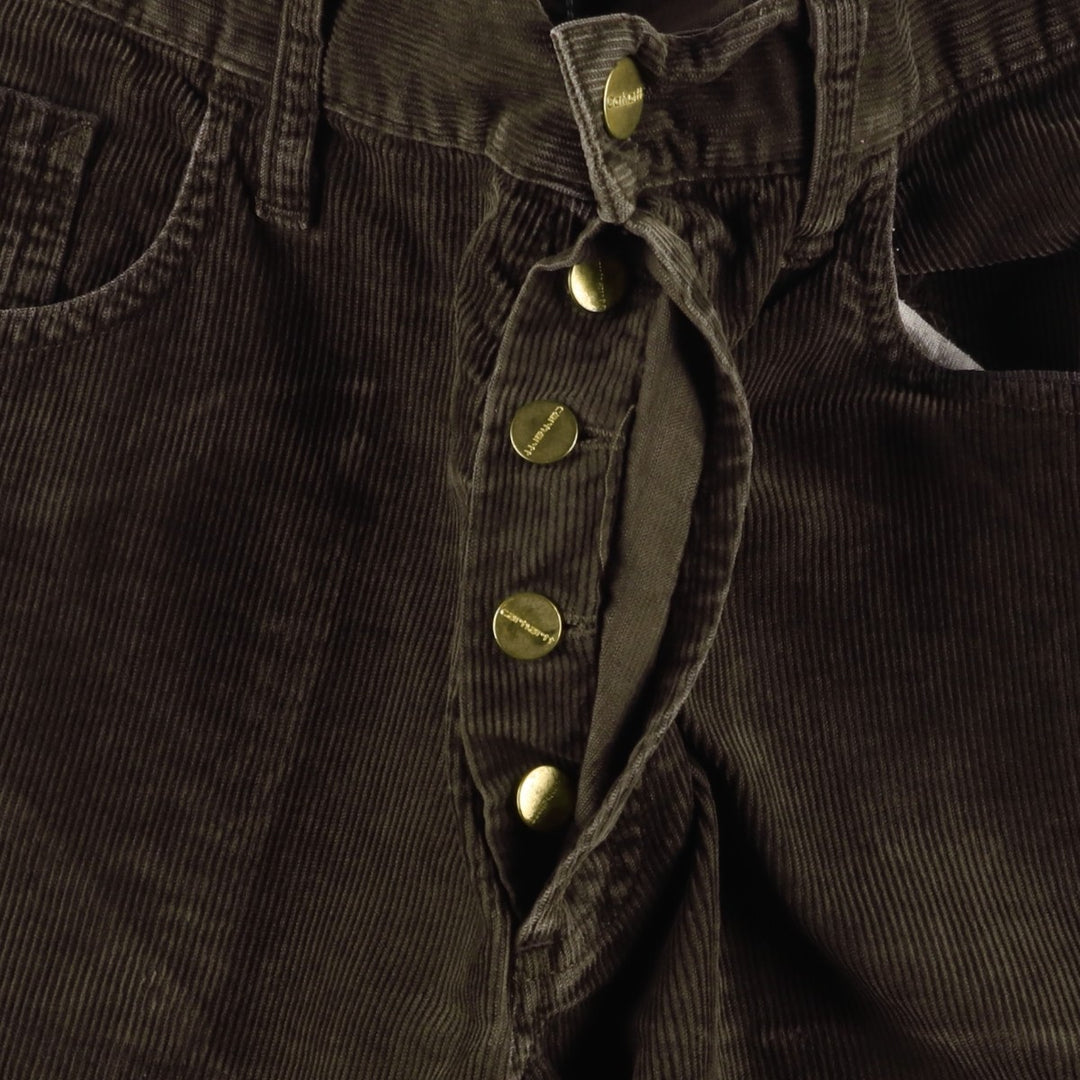 Carhartt Staff Pant, Corduroy Pants, Men's, Size W33 cotton brown type Vintage Second Hand