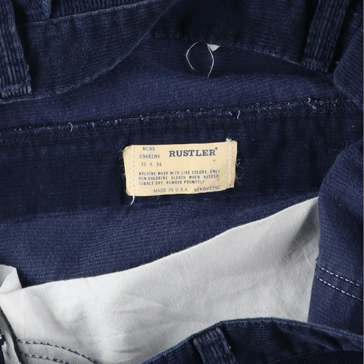 Vintage 80s-90'S Rustler corduroy pants, made in the USA, men's size 36. unclear navy blue type Vintage Second Hand