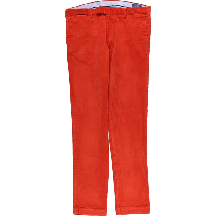 Ralph Lauren POLO RALPH LAUREN STRETCH SLIM FIT Corduroy Pants Men's Size 36 cotton red type Vintage Second Hand