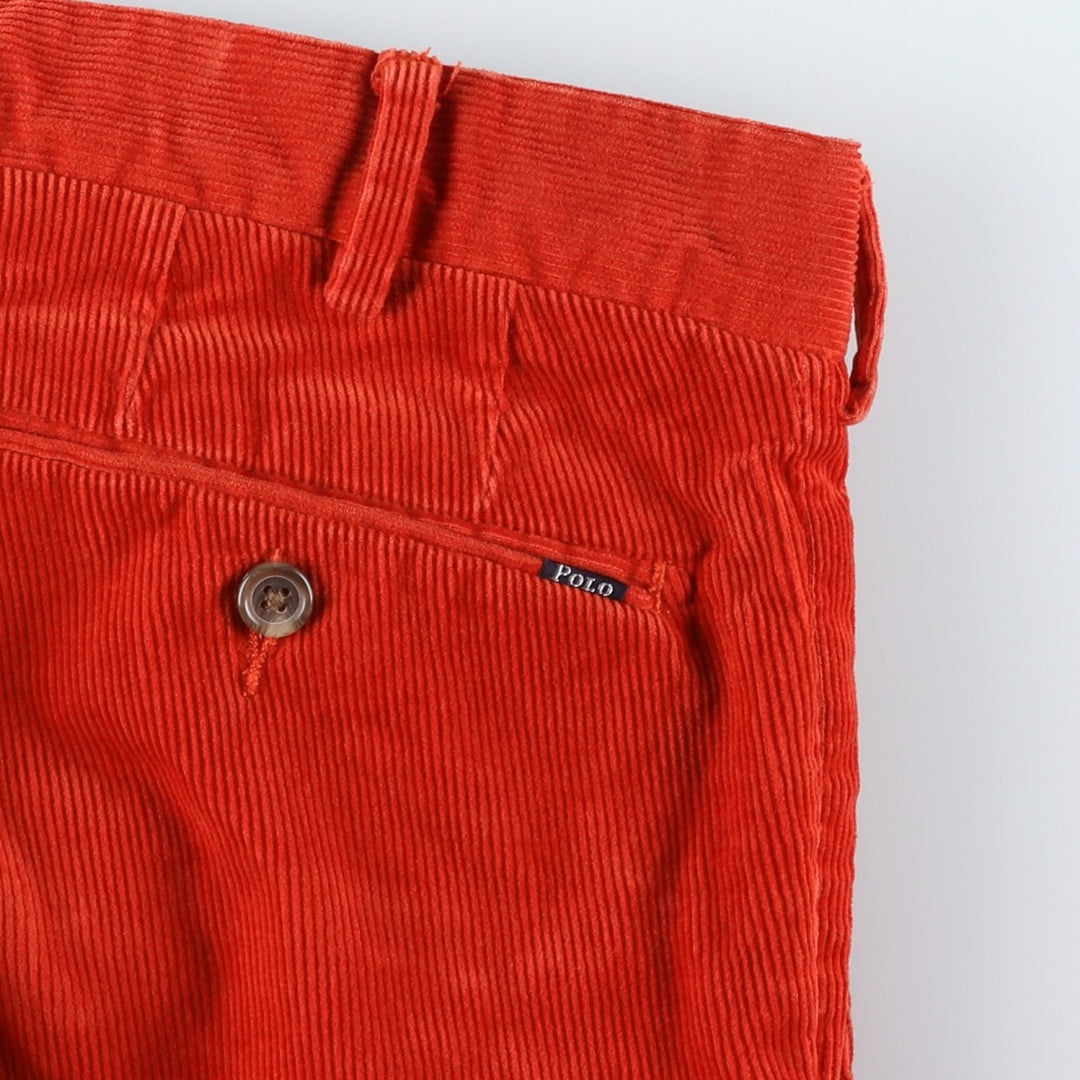Ralph Lauren POLO RALPH LAUREN STRETCH SLIM FIT Corduroy Pants Men's Size 36 cotton red type Vintage Second Hand