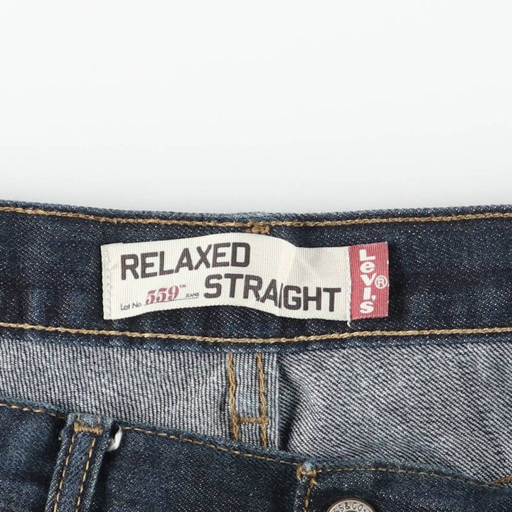 Levi's 559 Relaxed Straight Wide-leg Denim Pants, Men's, Size 37 cotton navy blue type Vintage Second Hand