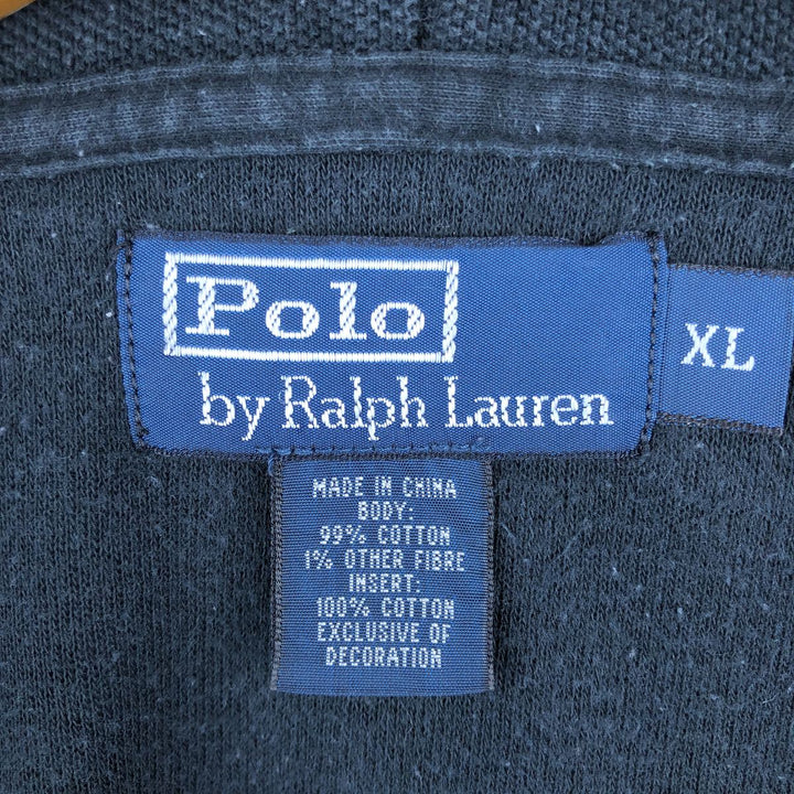 Ralph Lauren POLO by Ralph Lauren Sweat Full Zip Hoodie Men's XL cotton black type Vintage Second Hand