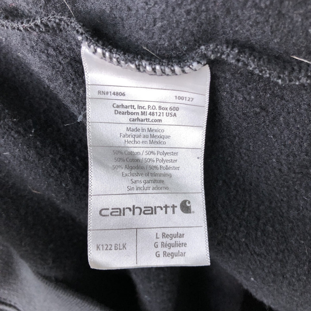 Carhartt Sweat Full Zip Hoodie Men's L size cotton black type Vintage Second Hand